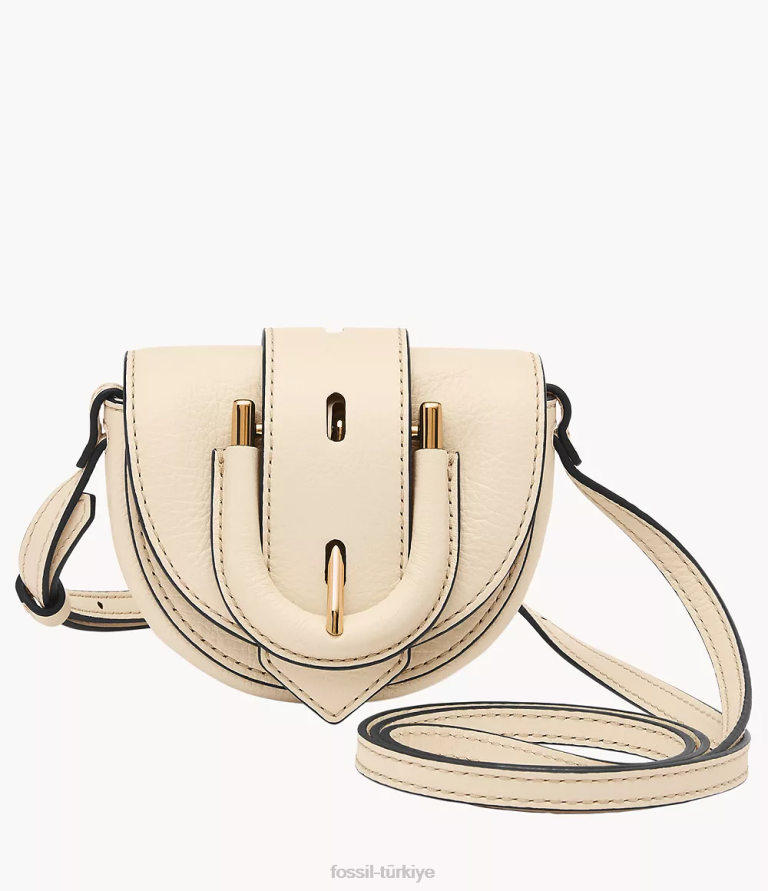 Fossil 6J04331 beyaz harwell mikro kapaklı çapraz gövde çanta kadınlar