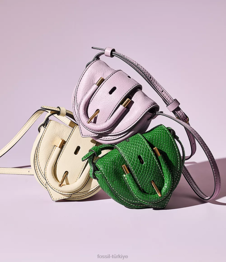 Fossil 6J04331 beyaz harwell mikro kapaklı çapraz gövde çanta kadınlar