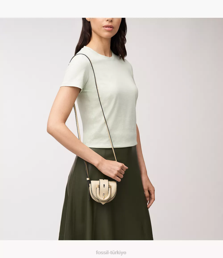 Fossil 6J04331 beyaz harwell mikro kapaklı çapraz gövde çanta kadınlar