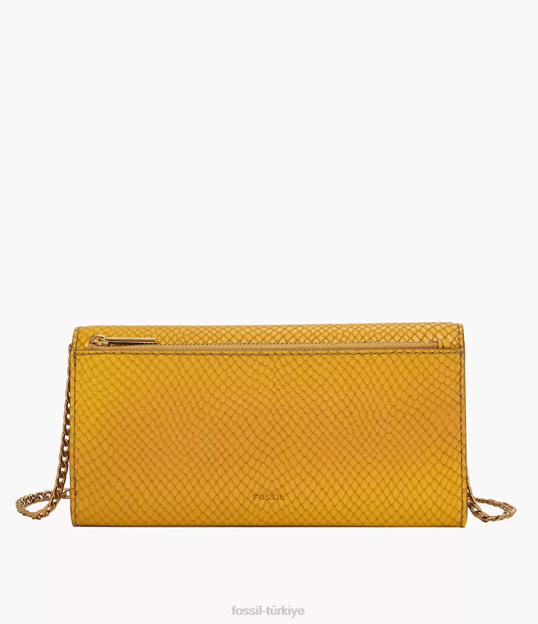 Fossil 6J04333 sarı penrose cüzdan çapraz askılı çanta kadınlar