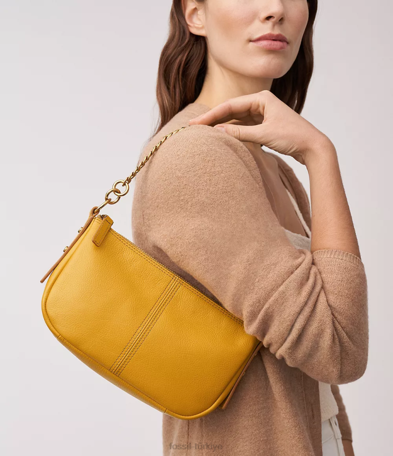 Fossil 6J04334 sarı jolie baget çanta kadınlar