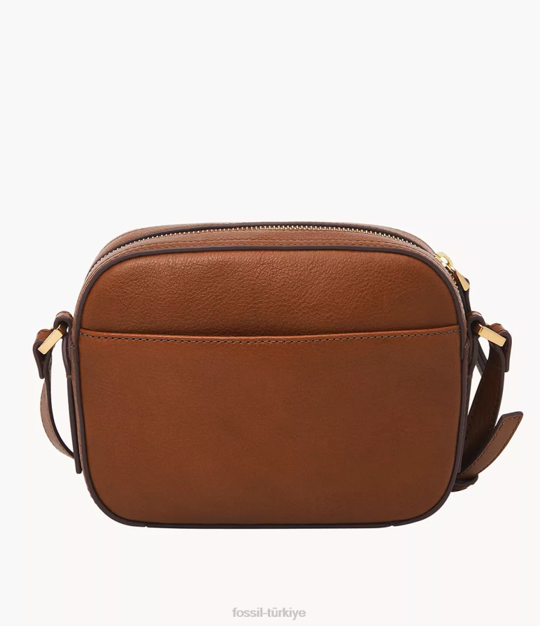 Fossil 6J04336 kahverengi liza kamera çantası çanta kadınlar