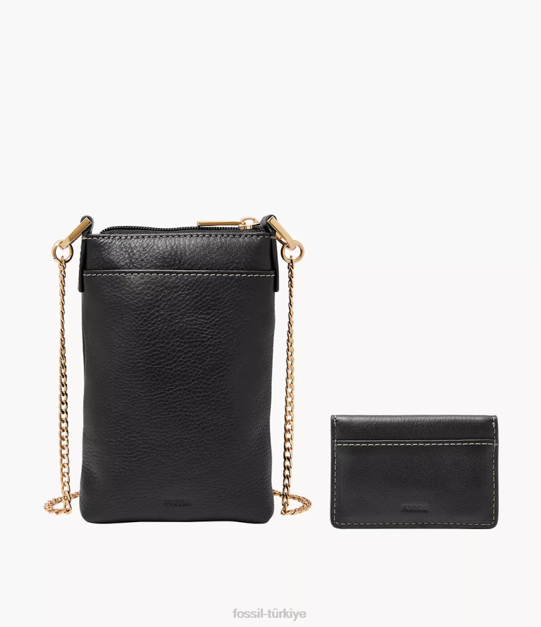 Fossil 6J04342 siyah Harper'ın çapraz gövdesi çanta kadınlar