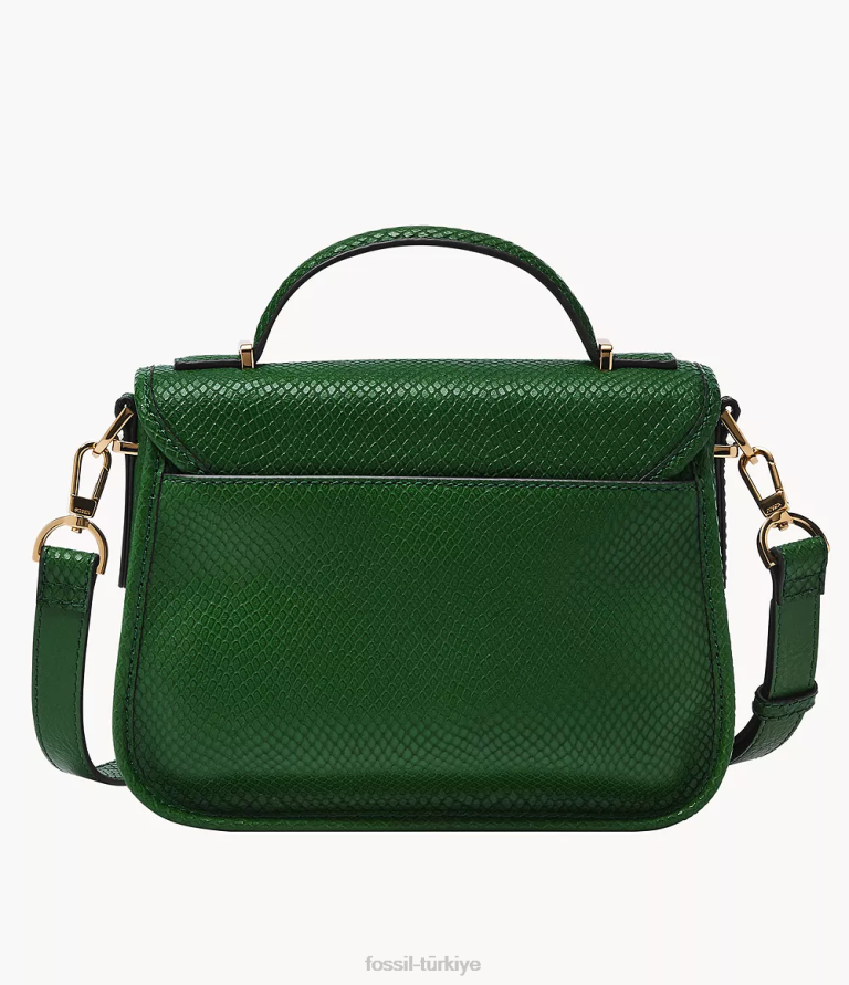 Fossil 6J04347 yeşil miras üst saplı çapraz gövde çanta kadınlar