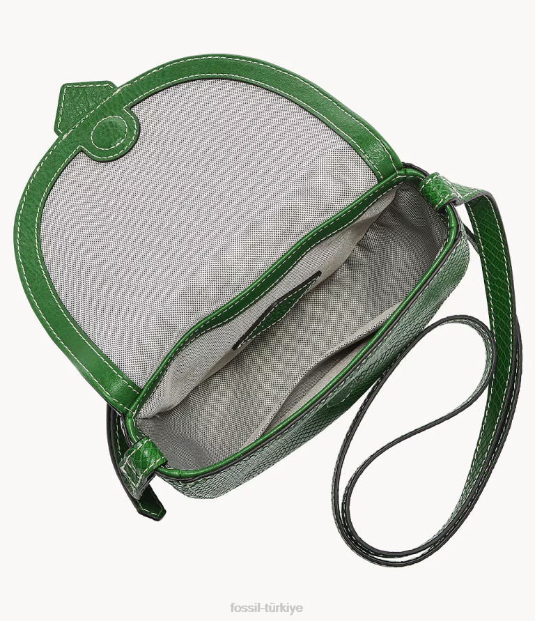 Fossil 6J04348 yeşil harwell küçük kapaklı çapraz gövde çanta kadınlar