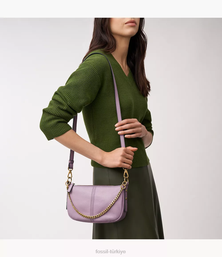 Fossil 6J04350 mor jolie baget çanta kadınlar