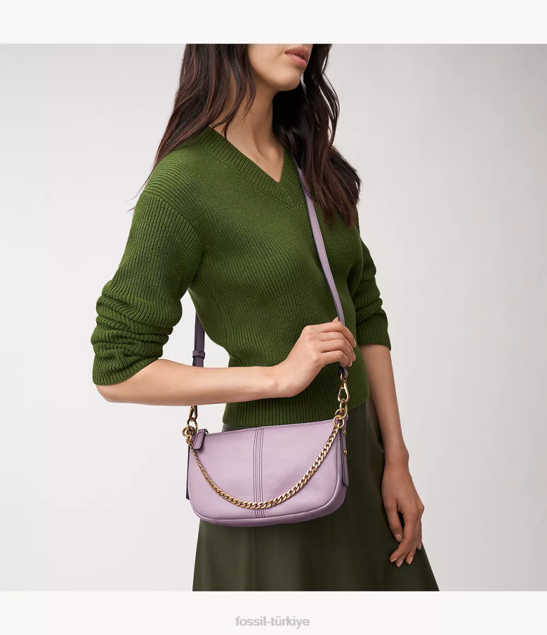 Fossil 6J04350 mor jolie baget çanta kadınlar