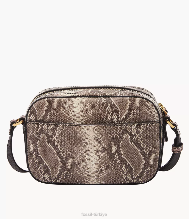 Fossil 6J04352 yılan baskı liza kamera çantası çanta kadınlar
