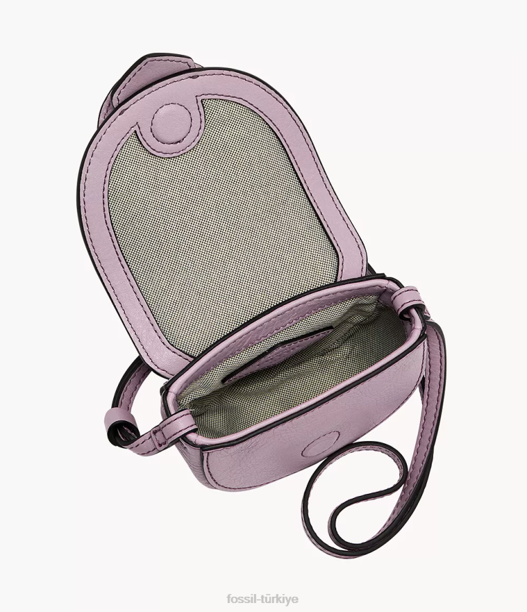 Fossil 6J04355 lavanta harwell mikro kapaklı çapraz gövde çanta kadınlar