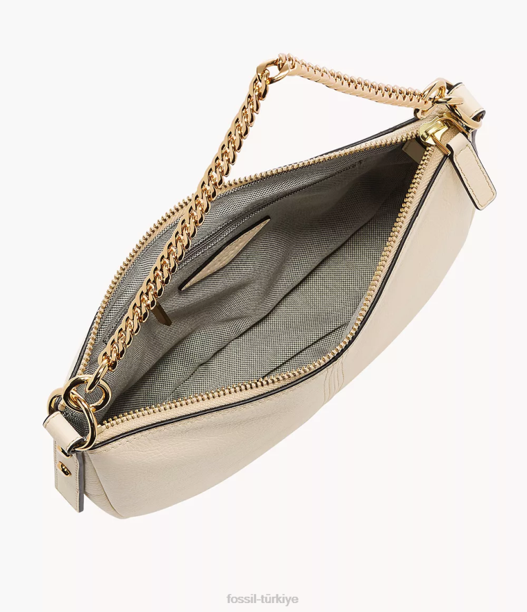 Fossil 6J04356 beyaz jolie baget çanta kadınlar