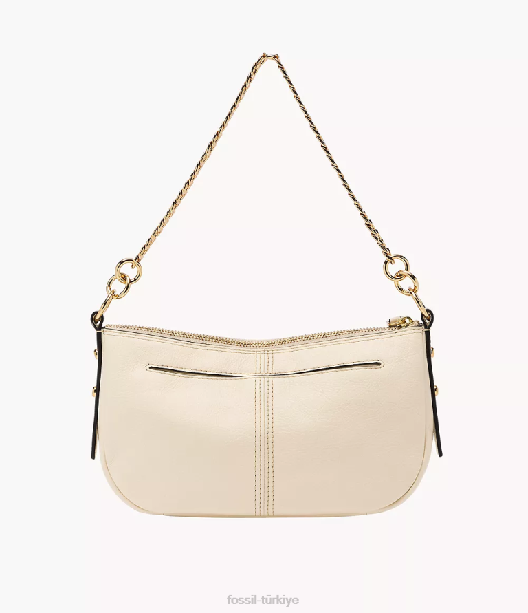 Fossil 6J04356 beyaz jolie baget çanta kadınlar