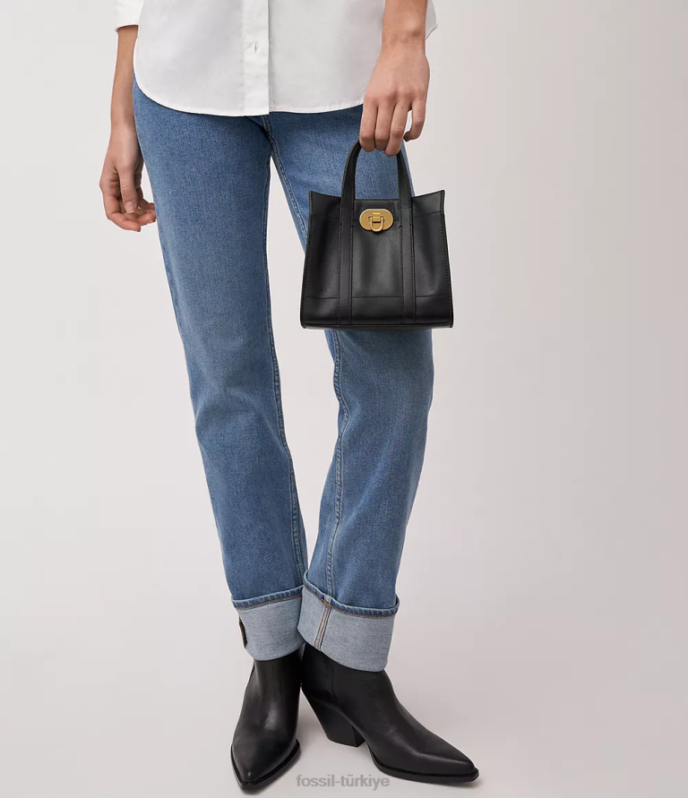Fossil 6J04357 siyah carmen mini çanta çanta kadınlar