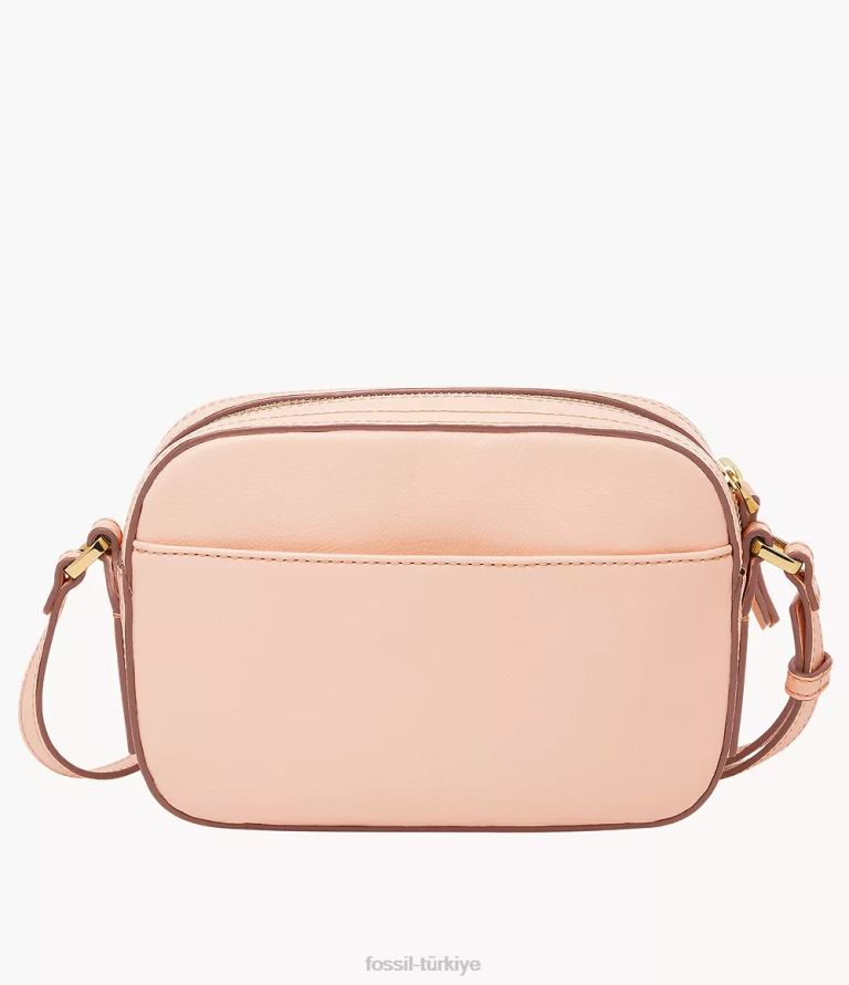 Fossil 6J04401 pembe liza kamera çantası çanta kadınlar