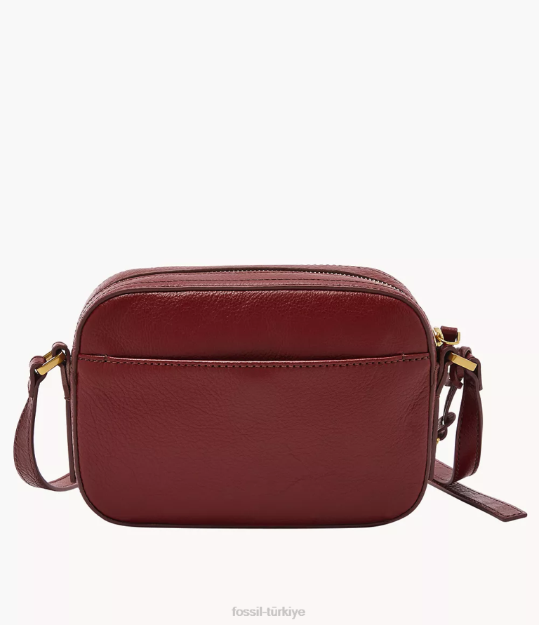 Fossil 6J04402 kırmızı liza kamera çantası çanta kadınlar