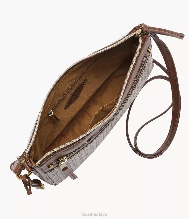 Fossil 6J04403 haki farrah çapraz vücut çanta kadınlar