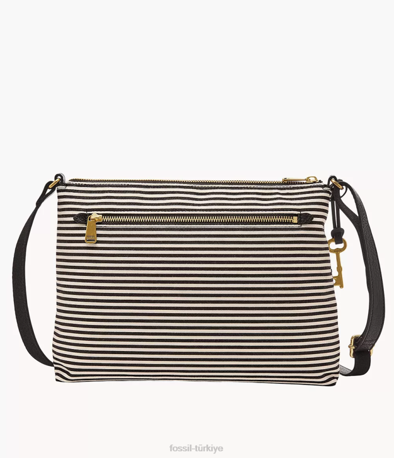Fossil 6J04406 siyah/kahverengi/beyaz Kinley çapraz vücut çanta kadınlar