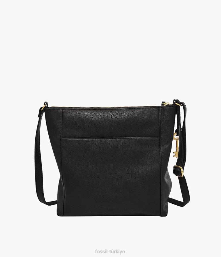 Fossil 6J04409 siyah tara çapraz vücut çanta kadınlar