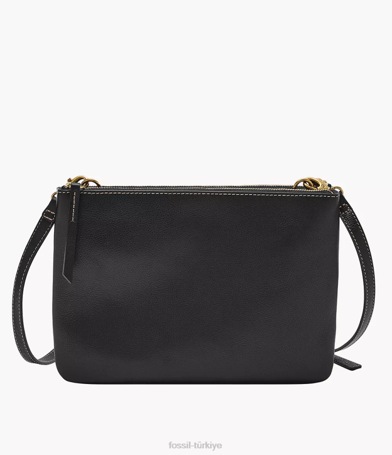 Fossil 6J04410 siyah devon çapraz vücut çanta kadınlar