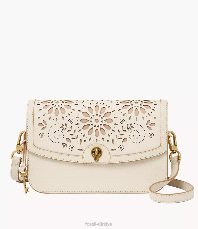 Fossil 6J04414 beyaz Ainsley çapraz vücut çanta kadınlar