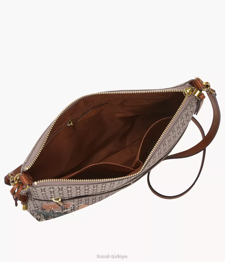 Fossil 6J04417 haki fiona çapraz vücut çanta kadınlar