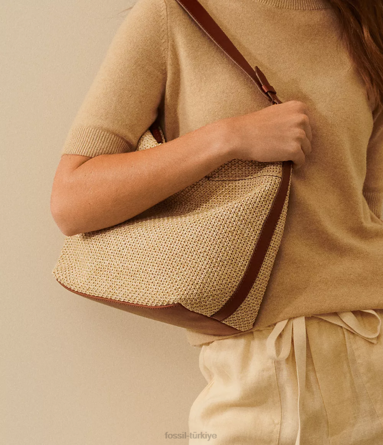 Fossil 6J04428 beyaz julianna büyük serseri çanta kadınlar