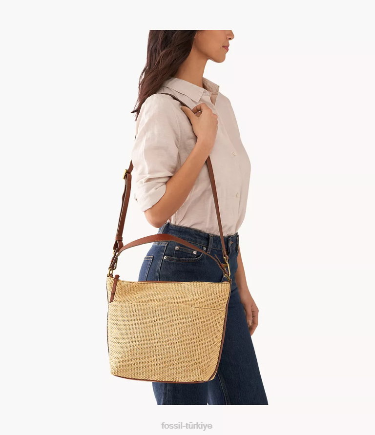 Fossil 6J04428 beyaz julianna büyük serseri çanta kadınlar