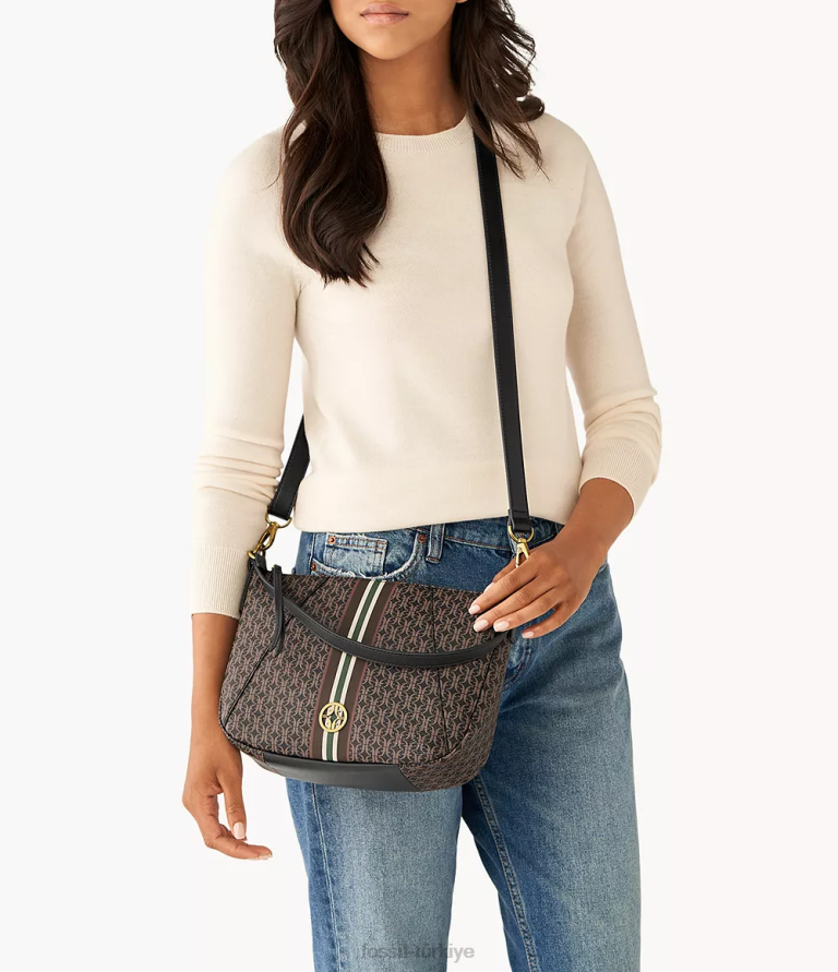 Fossil 6J04433 siyah Skylar çapraz gövdesi çanta kadınlar