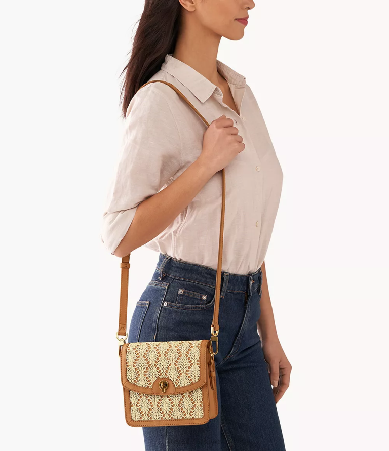 Fossil 6J04437 deve ainsley küçük çapraz vücut çanta kadınlar