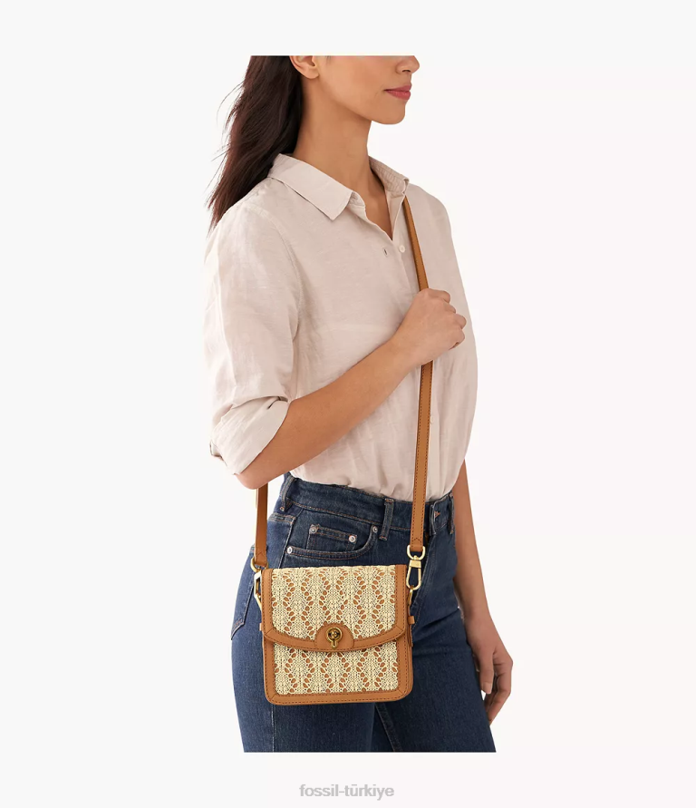 Fossil 6J04437 deve ainsley küçük çapraz vücut çanta kadınlar