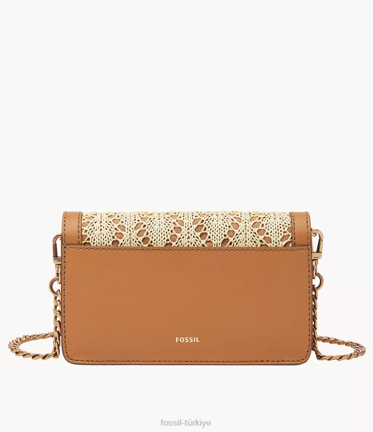 Fossil 6J04439 deve Ainsley çevirme kilitli zincirli cüzdan çanta kadınlar