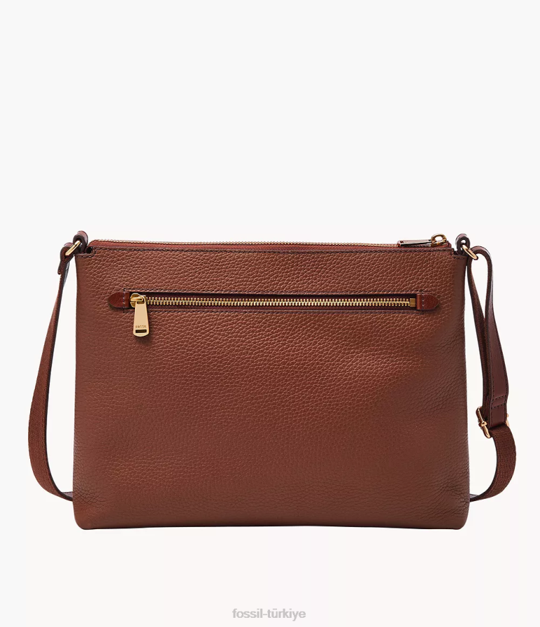 Fossil 6J04441 kahverengi Kinley çapraz vücut çanta kadınlar