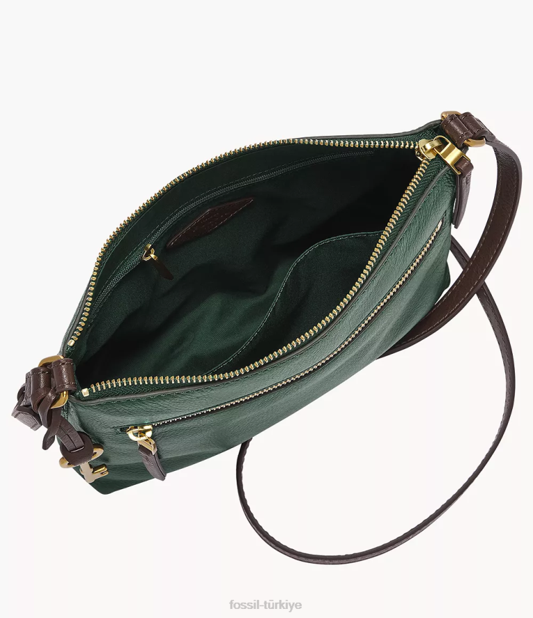 Fossil 6J04453 yeşil fiona e/w çapraz askılı çanta çanta kadınlar