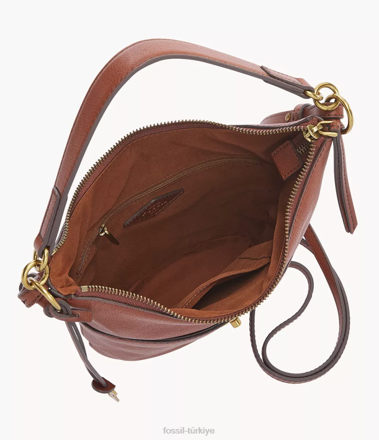 Fossil 6J04459 kahverengi Talulla küçük serseri çanta kadınlar