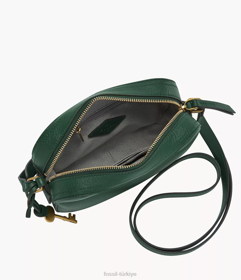 Fossil 6J04462 yeşil liza kamera çantası çanta kadınlar