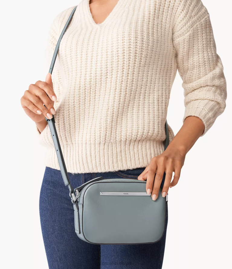 Fossil 6J04466 mavi liza kamera çantası çanta kadınlar