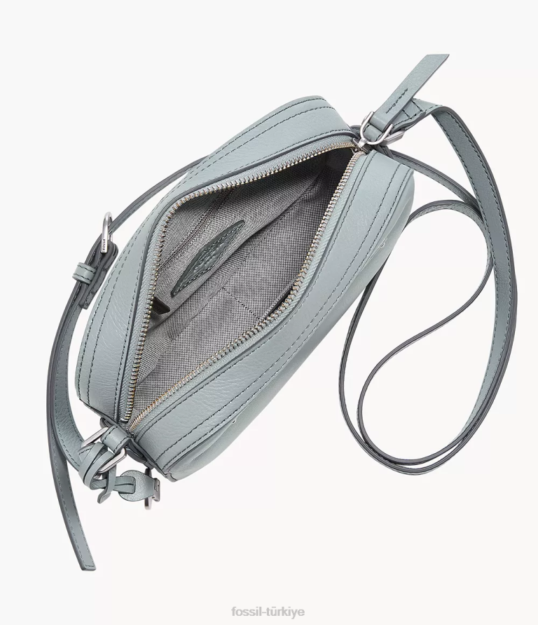 Fossil 6J04466 mavi liza kamera çantası çanta kadınlar