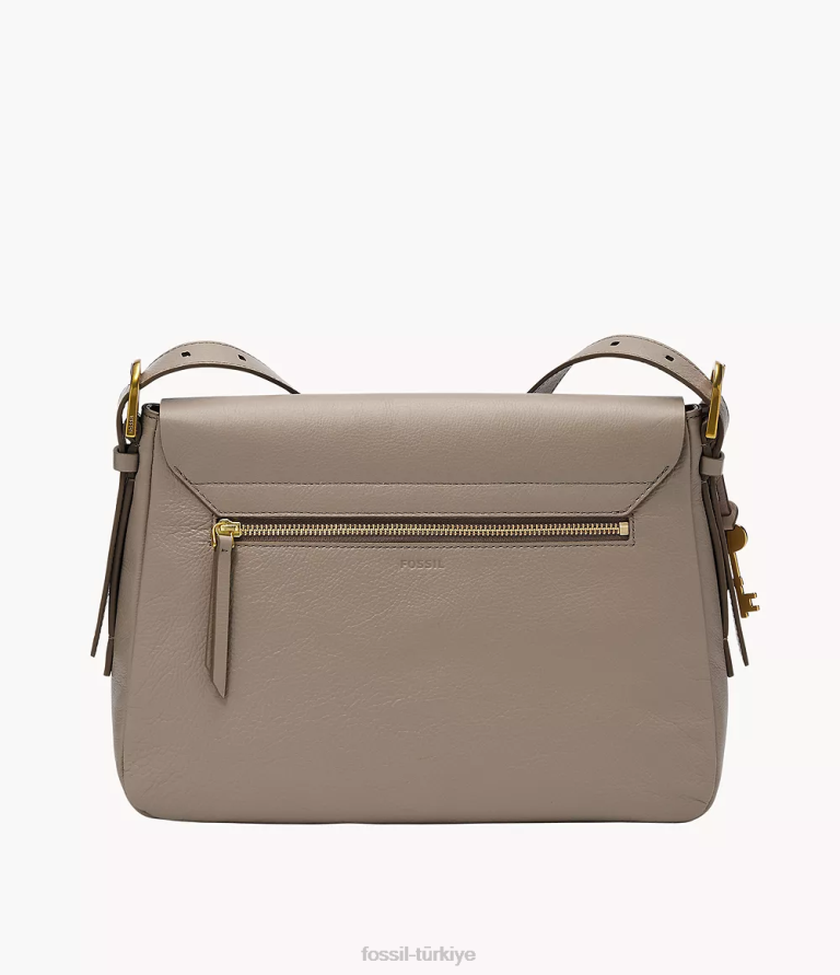 Fossil 6J04468 gri harper büyük kapaklı çapraz gövde çanta kadınlar