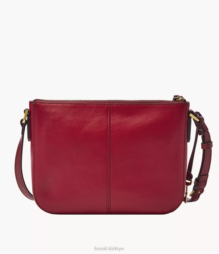 Fossil 6J04473 kırmızı farrah çapraz vücut çanta kadınlar