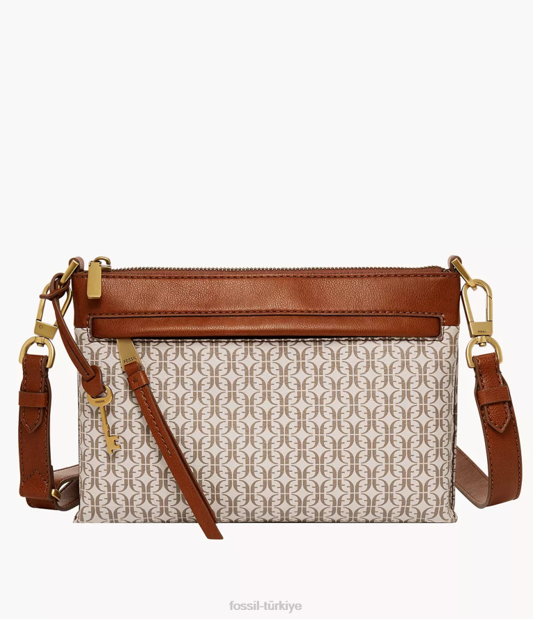 Fossil 6J04496 açık kahverengi kiera küçük çapraz vücut çanta kadınlar
