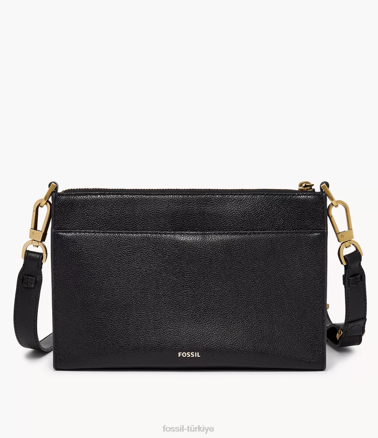 Fossil 6J04499 siyah kiera küçük çapraz vücut çanta kadınlar