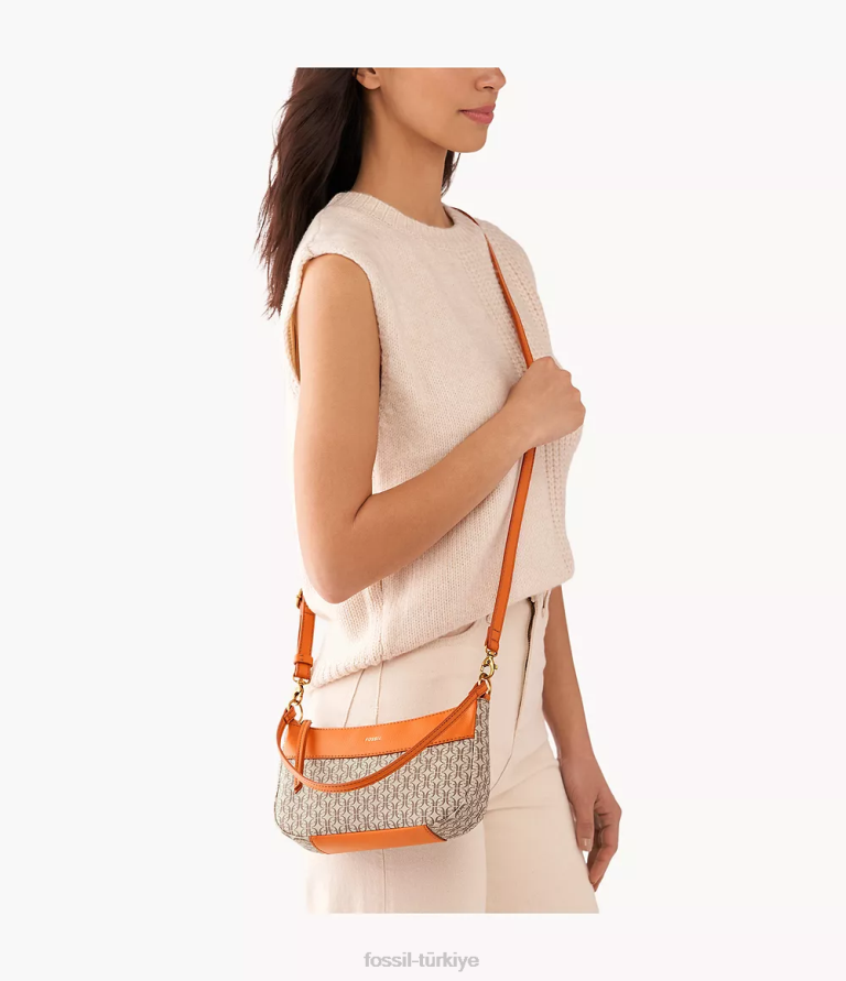 Fossil 6J04508 turuncu Skylar baget çanta kadınlar