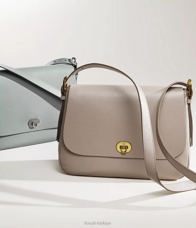 Fossil 6J04516 mavi harper büyük kapaklı çapraz gövde çanta kadınlar