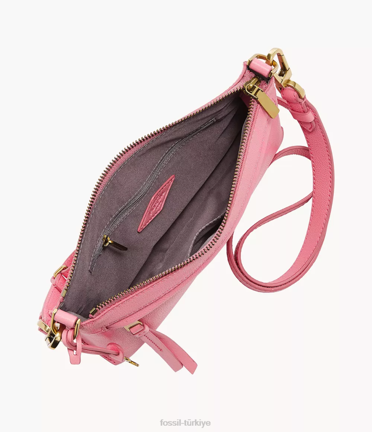 Fossil 6J04518 pembe kiera küçük çapraz vücut çanta kadınlar