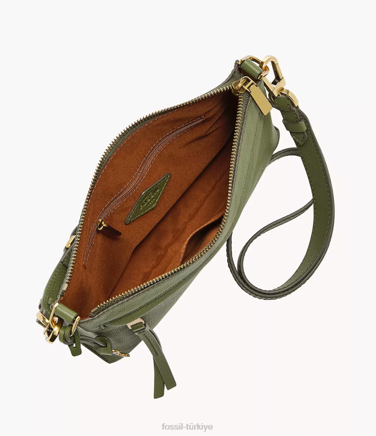 Fossil 6J04520 zeytin kiera küçük çapraz vücut çanta kadınlar