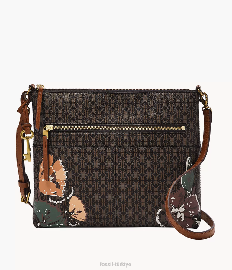 Fossil 6J04529 siyah fiona çapraz vücut çanta kadınlar