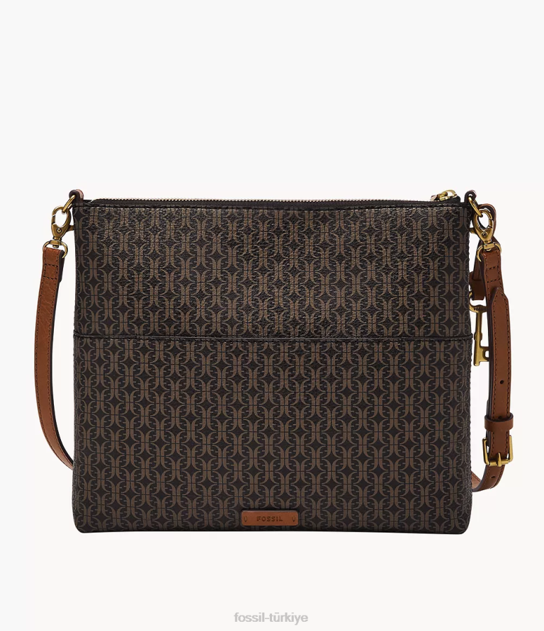 Fossil 6J04529 siyah fiona çapraz vücut çanta kadınlar