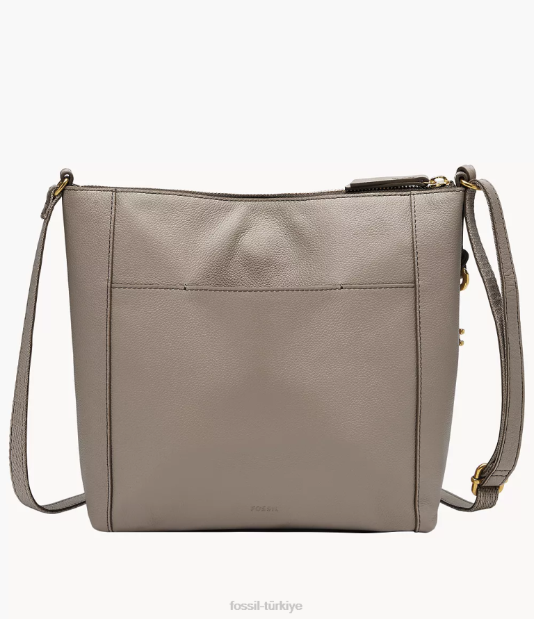 Fossil 6J04536 gri tara çapraz vücut çanta kadınlar