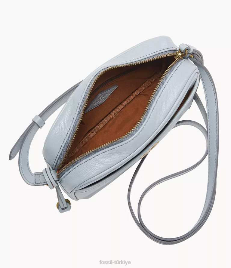Fossil 6J04540 mavi Brennon kamera çantası çanta kadınlar