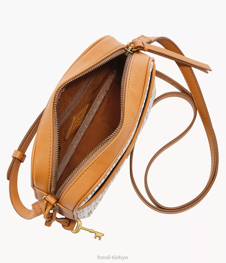 Fossil 6J04543 çok Brennon kamera çantası çanta kadınlar