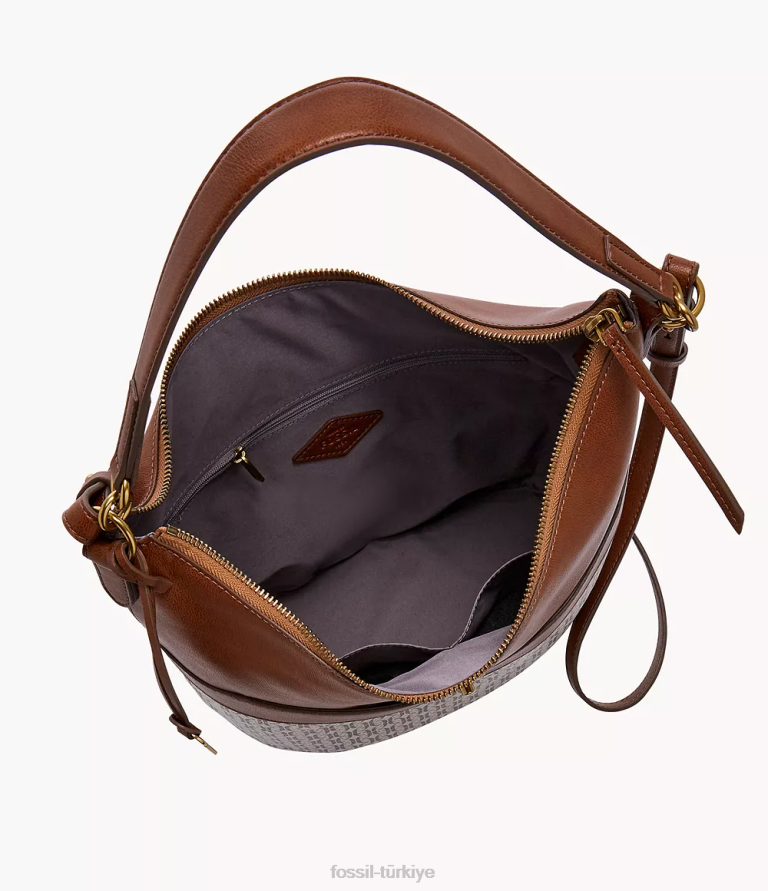 Fossil 6J04546 kahverengi Talulla serseri çanta kadınlar